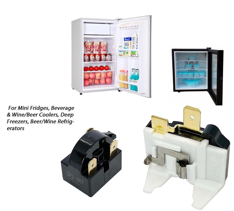 Corinth QP2-4R7 4.7 Ohm 3-Pin PTC Starter/Start Relay and Overload Kit Compatible with Mini Fridges Beverage & Wine Beer Coolers/Deep Freezers/Beer Wine Refrigerators Compressor Parts - Image 4
